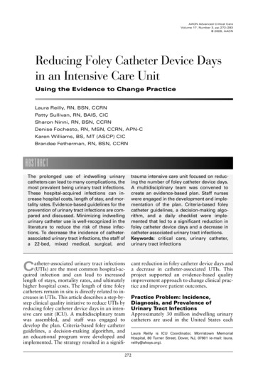 Reducing Foley Catheter Device Days In An Intensive Care Unit