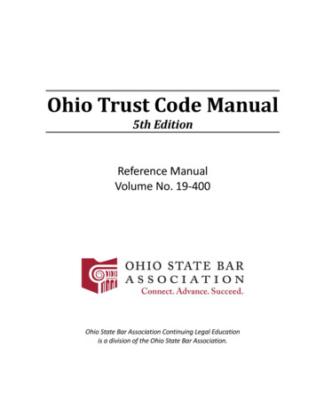 Ohio Trust Code Manual - OhioBar 
