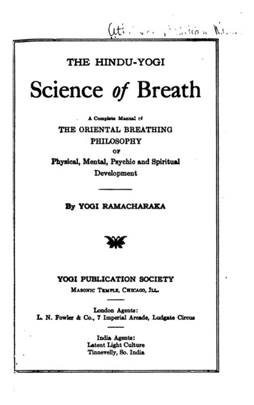 THE HINDU-YOGI Science Of Breath - Iapsop 