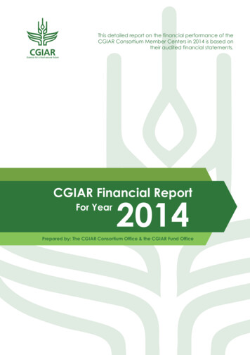 2014 CGIAR Financial Report