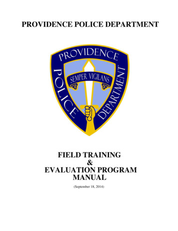 Field Training Evaluation Program Manual