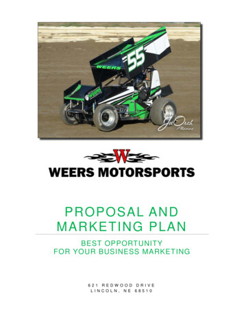 PROPOSAL AND MARKETING PLAN - Weers Motorsports