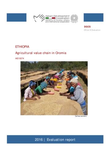 ETHIOPIA Agricultural Value Chain In Oromia