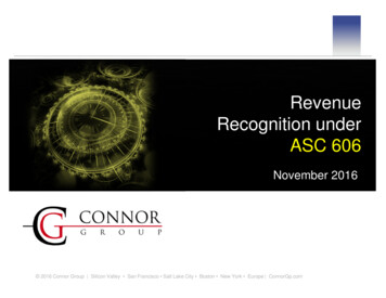 Revenue Recognition Under ASC 606 - Connor Group