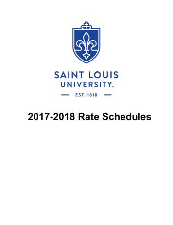 2017-2018 Rate Schedules - SLU