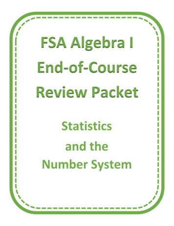 FSA Algebra I End-of-Course Review Packet