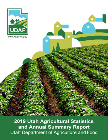 2019 Utah Agricultural Statistics And Annual Summary