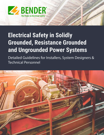 Electrical Safety In Solidly Grounded, Resistance Grounded And .