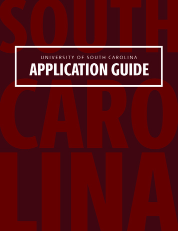 University Of South Carolina Application Guide