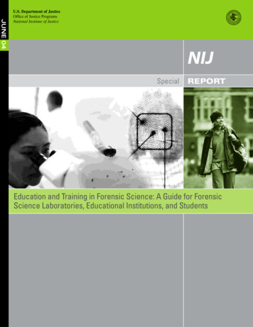 Education And Training In Forensic Science: A Guide For Forensic .