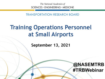 Training Operations Personnel At Small Airports