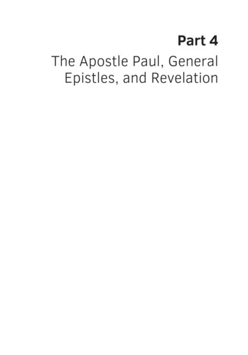 The Apostle Paul, General Epistles, And Revelation
