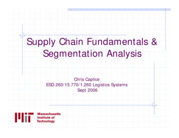 Supply Chain Fundamentals & Segmentation Analysis