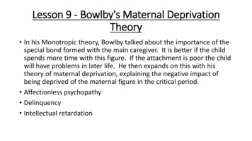 Lesson 9 - Bowlby's Maternal Deprivation Theory - Schudio