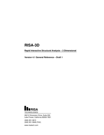 RISA-3D General Reference - University Of Alabama