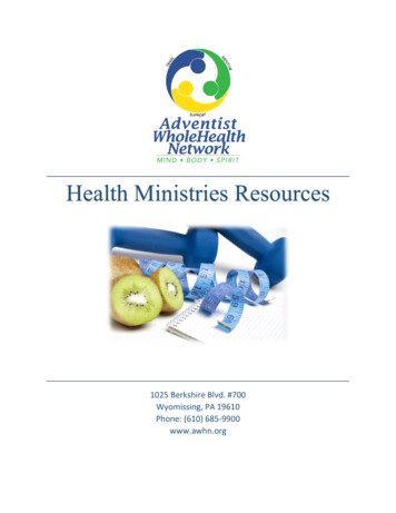 Health Ministries Resources