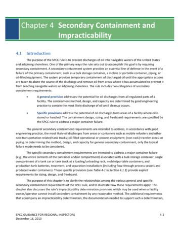 Chapter 4 Secondary Containment And Impracticability - US EPA