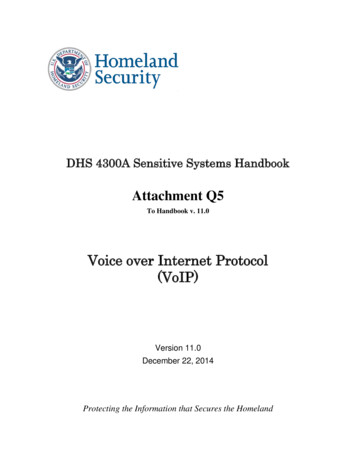 Voice Over Internet Protocol (VoIP) - Dhs.gov