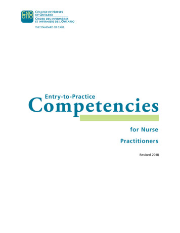 Competencies Entry-to-Practice For Nurse Practitioners - CNO