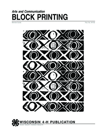 Arts And Communication BLOCK PRINTING - Extension
