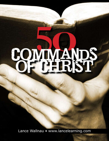 Commands Of Christ - Serving Our Neighbors