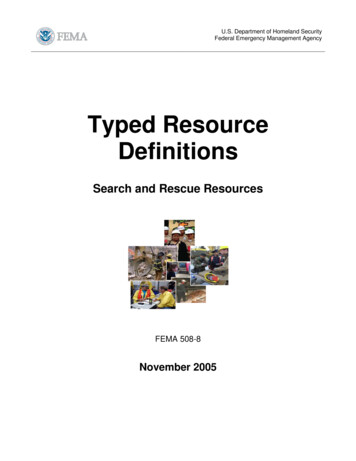 Typed Resource Definitions - FEMA