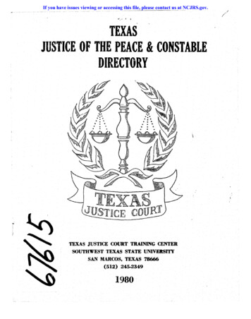 Texas Justice Of The Peace Constable Directory