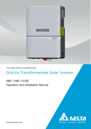 The Power Behind Competitiveness Grid-tie Transformerless Solar Inverter