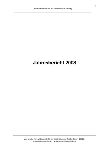 Jahresbericht 2008 - Profamilia.de: Start