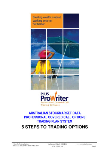 Australian Stockmarket Data Professional Covered Call Options Trading .