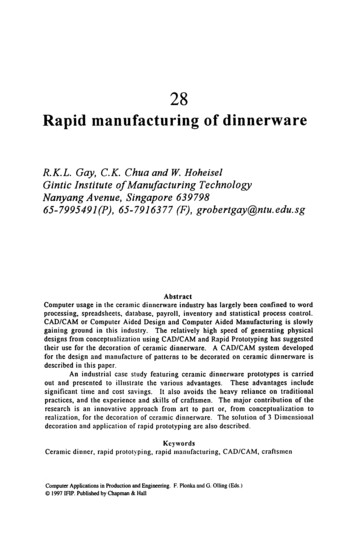 Rapid Manufacturing Of Dinnerware
