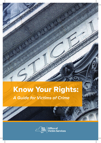 A Guide For Victims Of Crime