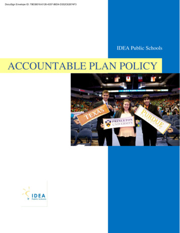 ACCOUNTABLE PLAN POLICY - IDEA Public Schools