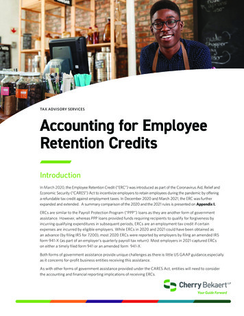 Accounting For The Employee Retention Credit - Cherry Bekaert