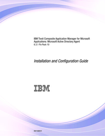 Microsoft Active Directory Agent Installation And Configuration Guide - IBM