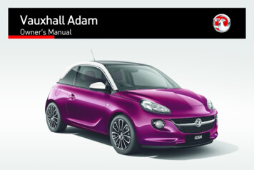 Vauxhall Adam Owner's Manual
