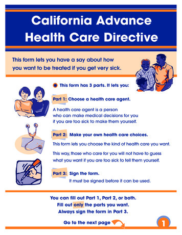 California Advance Health Care Directive