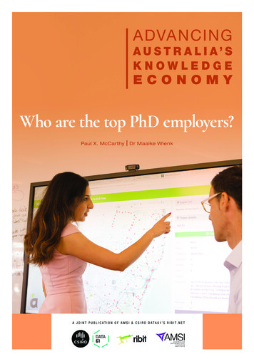 Who Are The Top PhD Employers? - AMSI