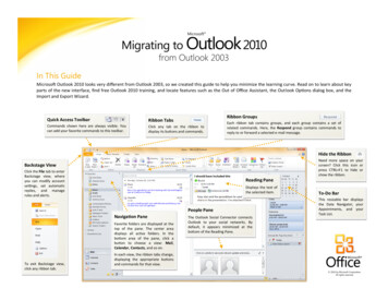 Migrating To Outlook 2010 - .microsoft 