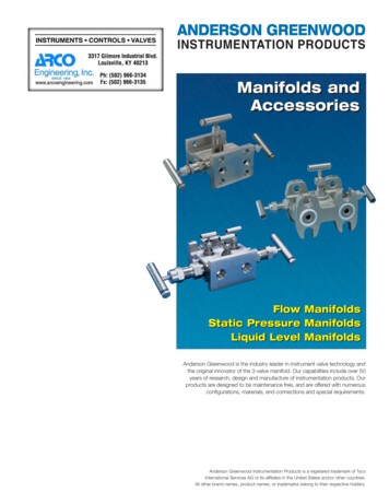 Manifolds And Accessories - ARCO Engineering