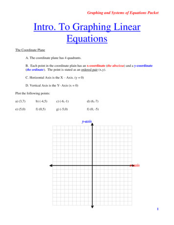 Graphing Linear Equations - St. Francis Preparatory School