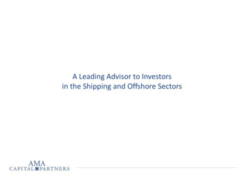 A Leading Advisor To Investors In The Shipping And Offshore Sectors