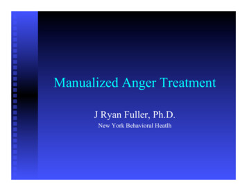 Manualized Anger Treatment - J. Ryan Fuller
