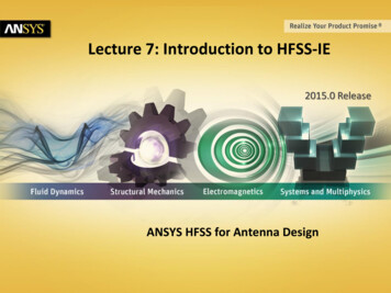 Lecture 7: Introduction To HFSS-IE