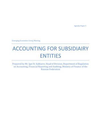 AP5: Accounting For Subsidiary Entities - IFRS