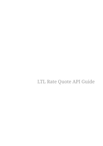 LTL Rate Quote API Guide - Averitt Express