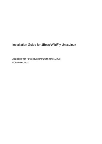 Installation Guide For JBoss/WildFly UnixLinux - PowerBuilder