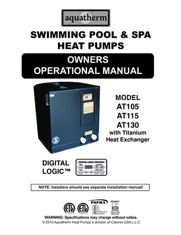 Aquatherm Digital HP Owner's Manual (AT105, AT115, AT130) Cropped