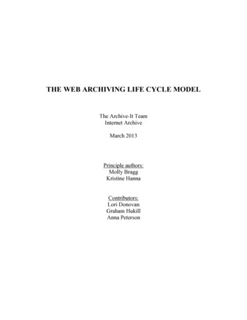 The Web Archiving Life Cycle Model