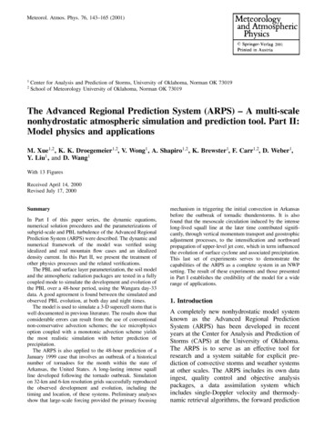 The Advanced Regional Prediction System (ARPS) - A Multi-scale .